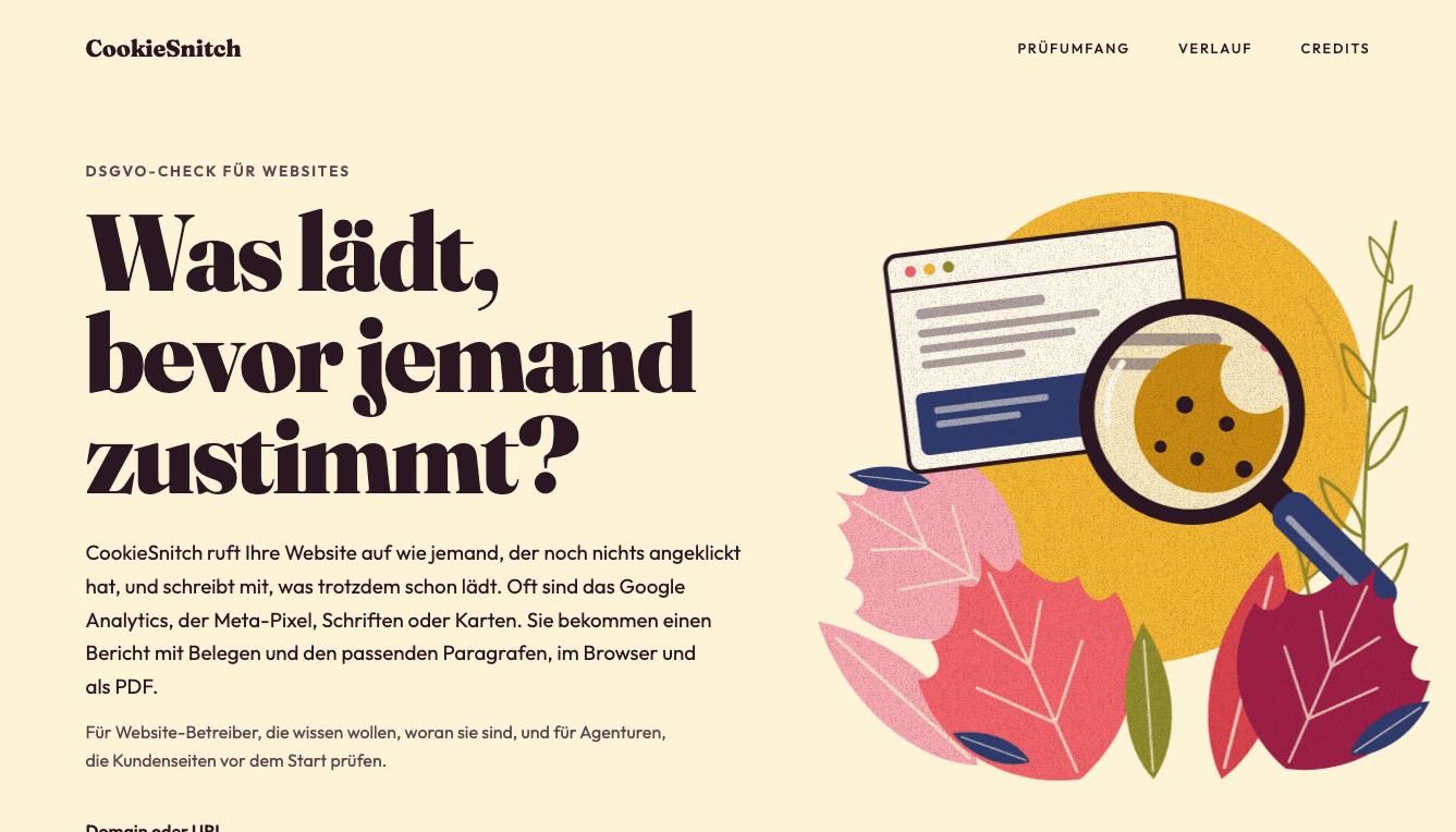 CookieSnitch: Was lädt, bevor jemand zustimmt?